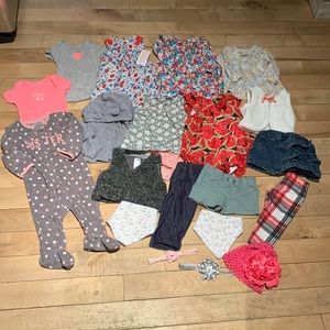 20 pc Bundle of 9 Month Baby Girl Coothes